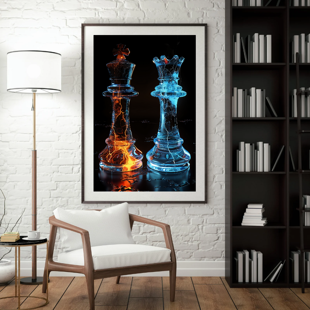 Affiche roi feu et dame glace 50x70 cm