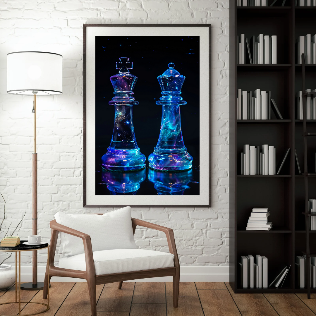 Affiche roi et dame galaxie 50x70 cm