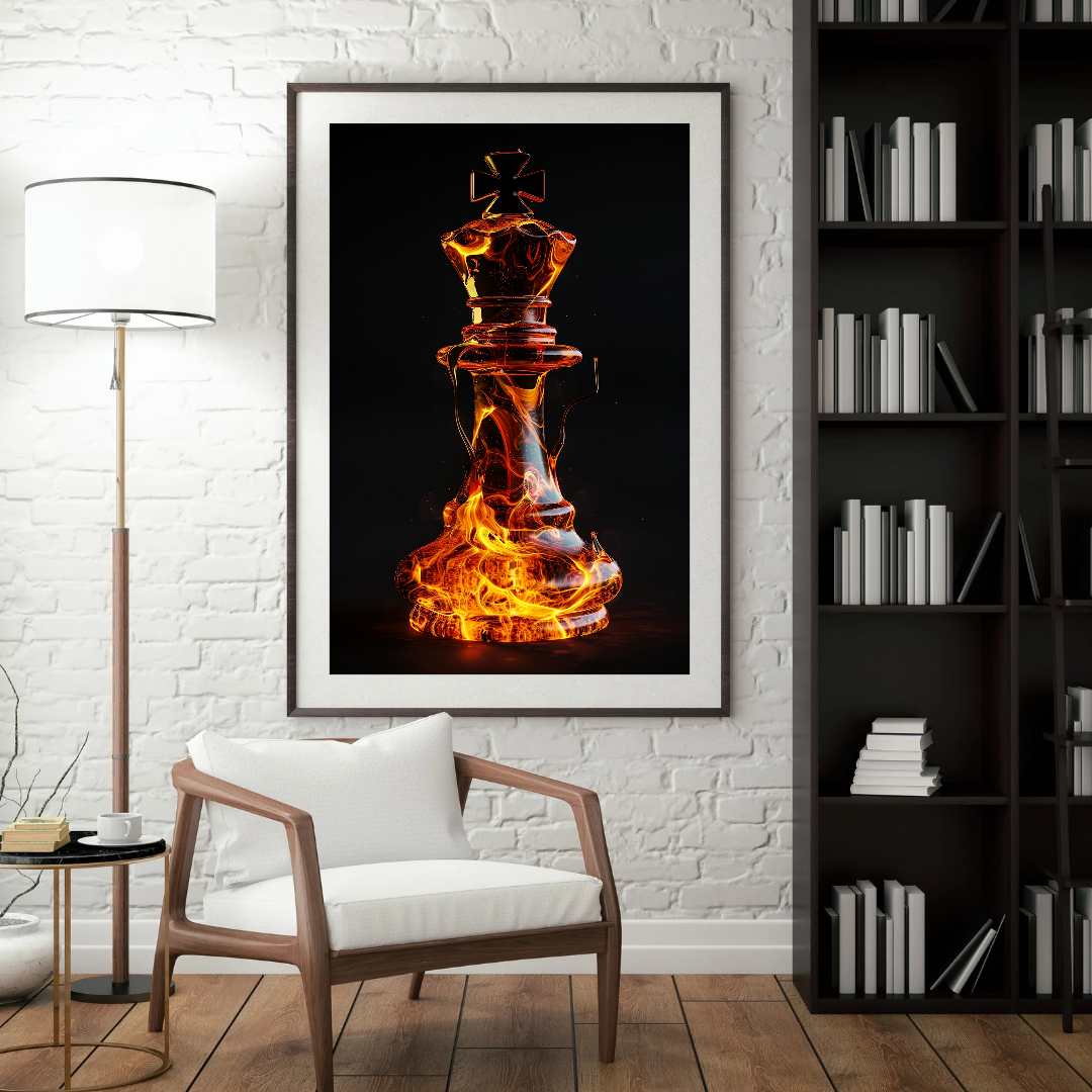 Affiche roi feu 50x70 cm